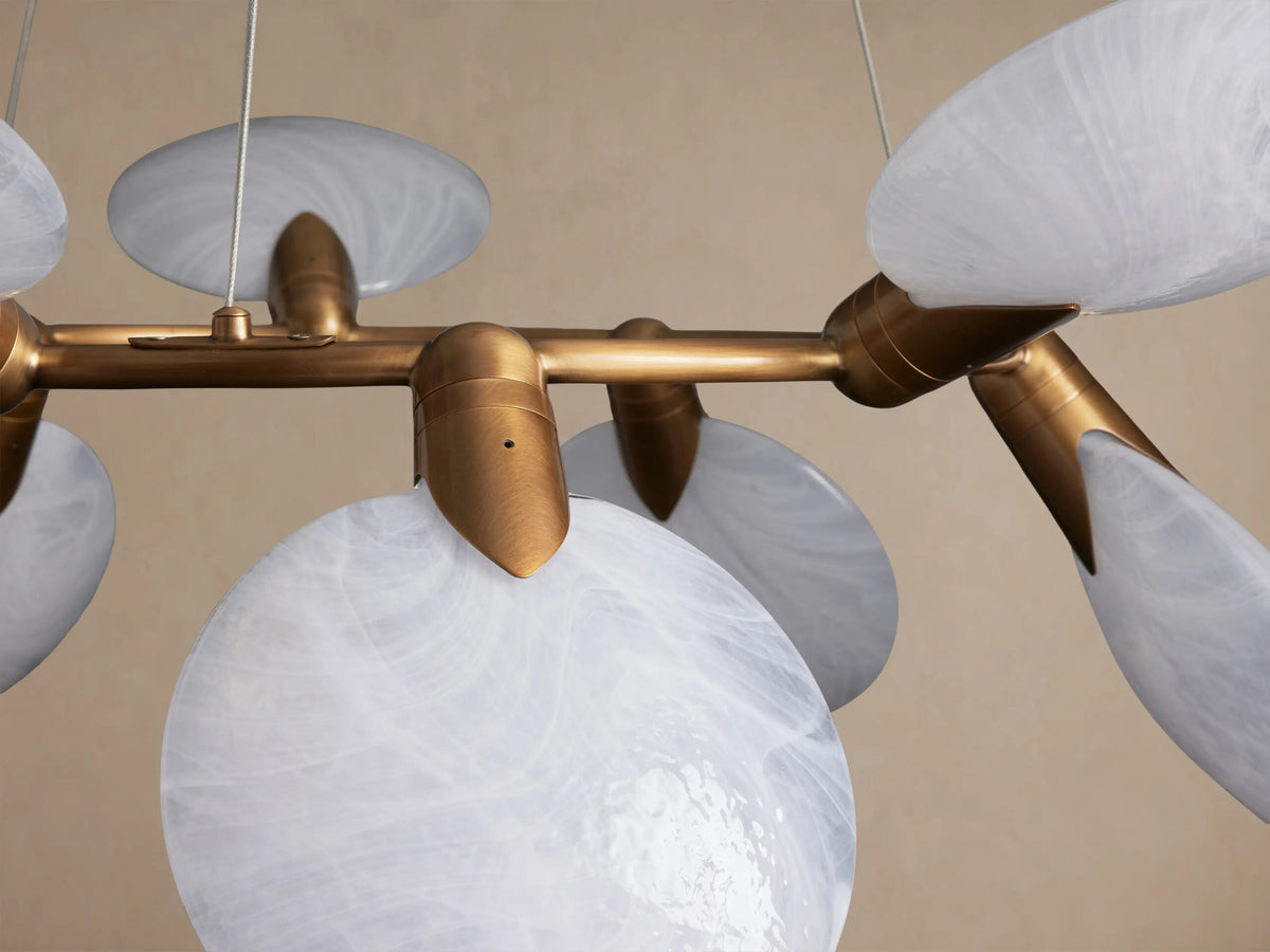 Glass Chandelier Lyla Round LED Chandelier