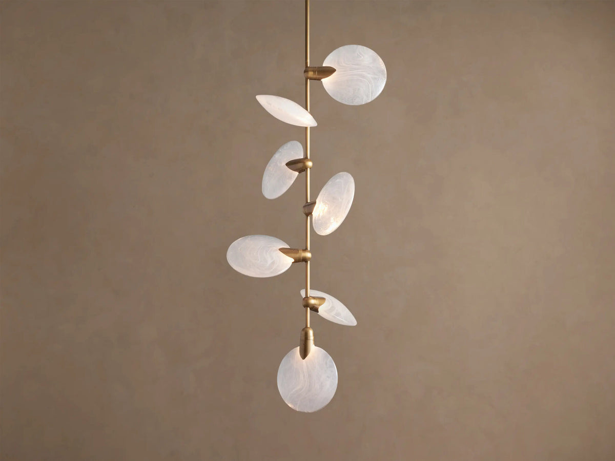 Lyla Brass Glass Pendant Light — product view 1