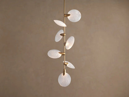 Lyla Brass Glass Pendant Light — product view 1