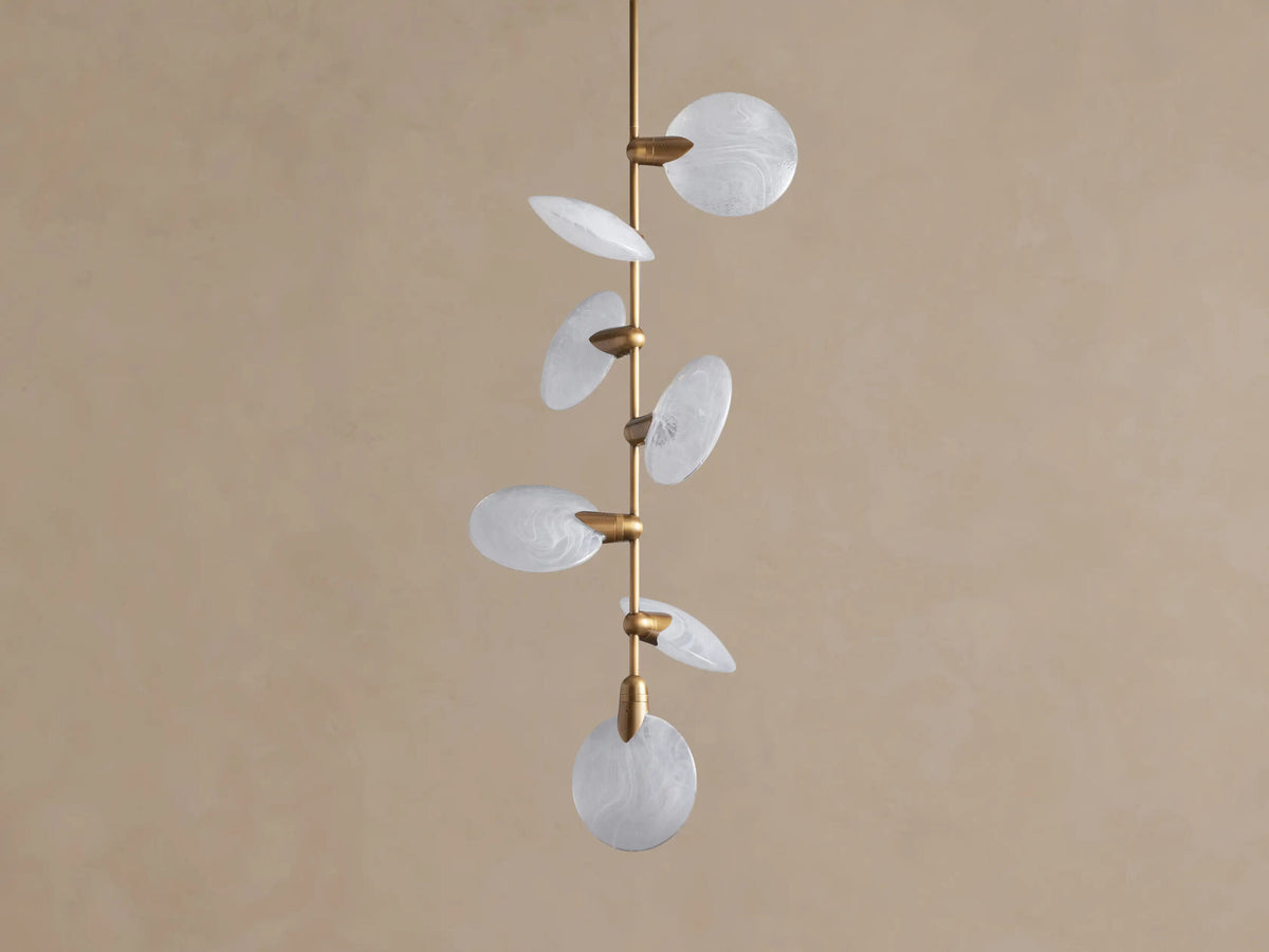 Lyla Brass Glass Pendant Light — product view 2