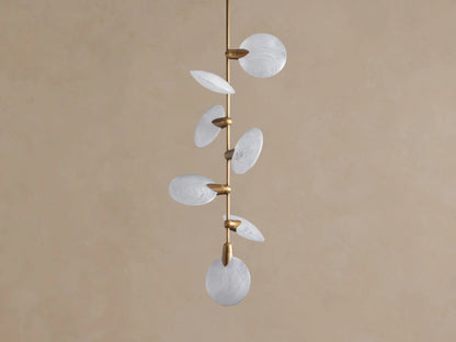 Lyla Brass Glass Pendant Light — product view 2