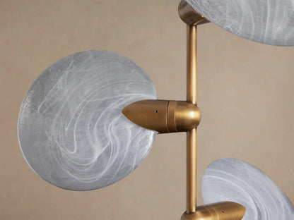 Lyla Brass Glass Pendant Light — product view 3