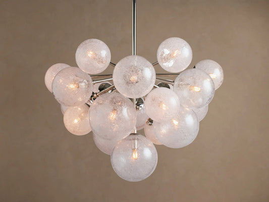 Mandoza Nickel Globe Light 19 Light Chandelier — product view 1