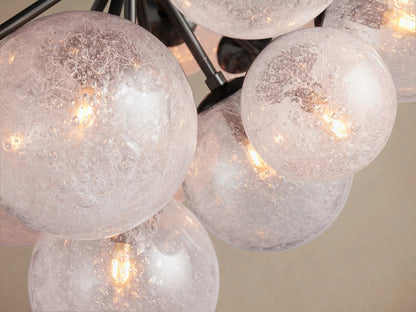 Mandoza Modern Glass Light 19 Light Brass Chandelier — product view 11