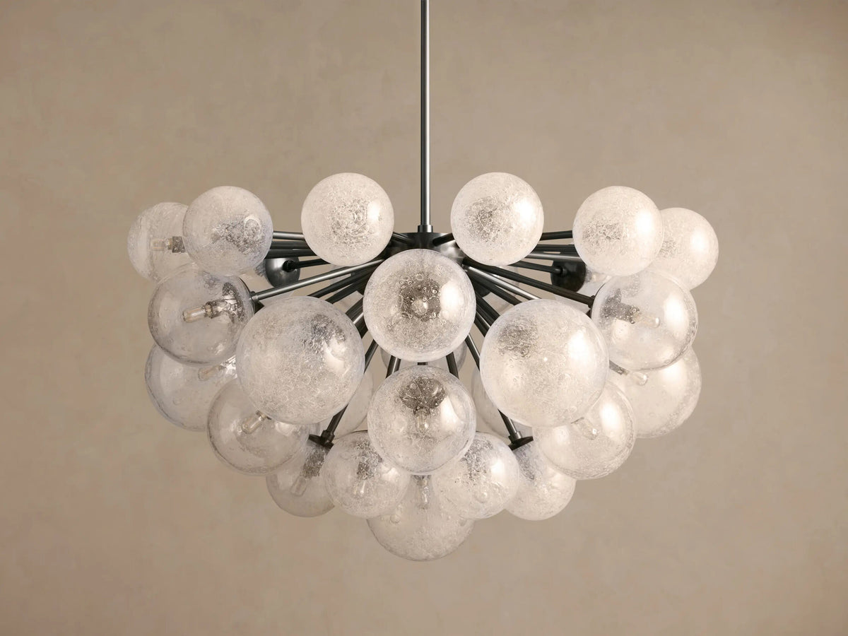 Mandoza Modern Glass Light 19 Light Brass Chandelier — product view 14