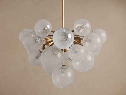 Mandoza Modern Glass Light 19 Light Brass Chandelier — product view 2