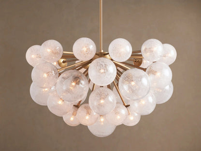 Mandoza Modern Glass Light 19 Light Brass Chandelier — product view 5