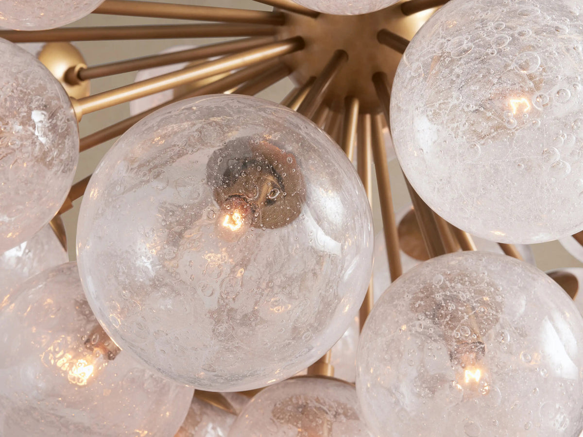 Mandoza Modern Glass Light 19 Light Brass Chandelier — product view 7