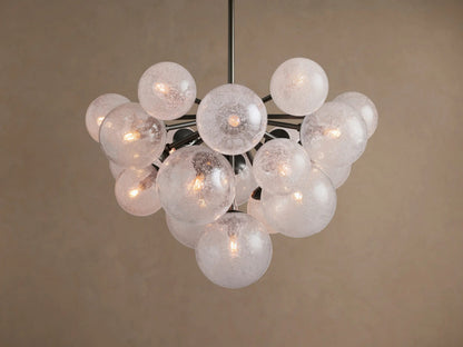 Mandoza Modern Glass Light 19 Light Brass Chandelier — product view 9