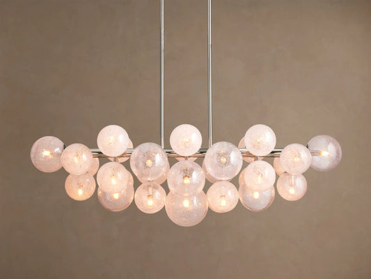 Mandoza Linear Nickel Light Chandelier — product view 1
