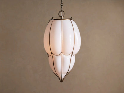 Margolis Glass Brass Pendant Light — product view 1