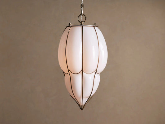 Margolis Glass Brass Pendant Light — product view 1