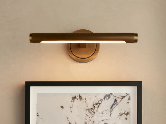 Brass Picture Light Sconce with Smooth LED Bar — product view 1