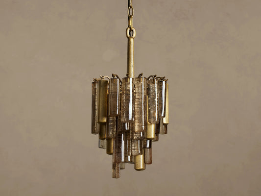 Neve Brass Glass Pendant Light — product view 2