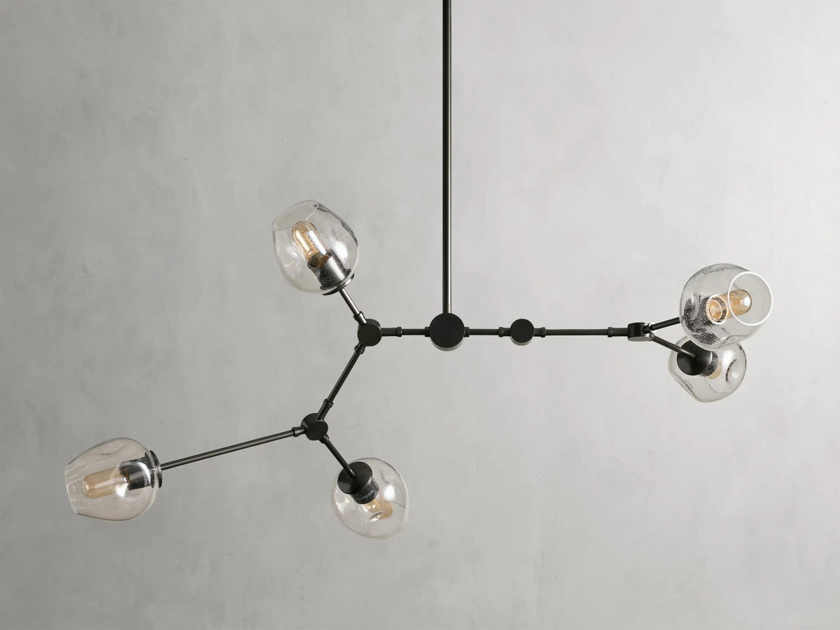 Noella Bronze Chandelier with Glass Globe Shades — product view 2