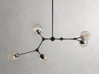 Noella Bronze Chandelier with Glass Globe Shades — product view 2