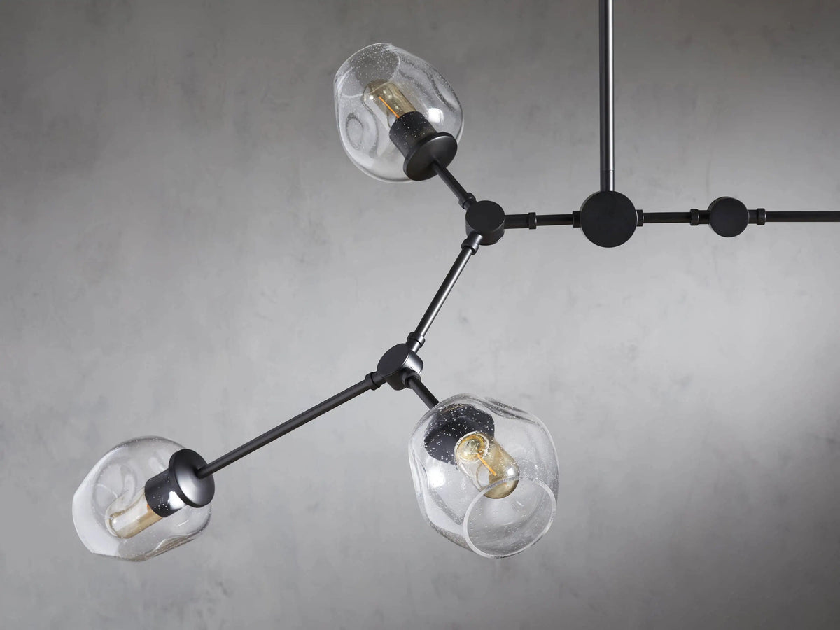 Noella Bronze Chandelier with Glass Globe Shades — product view 3