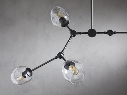 Noella Bronze Chandelier with Glass Globe Shades — product view 3