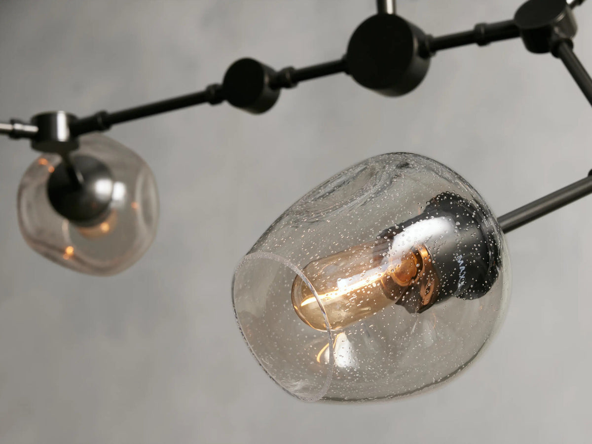 Noella Bronze Chandelier with Glass Globe Shades — product view 4