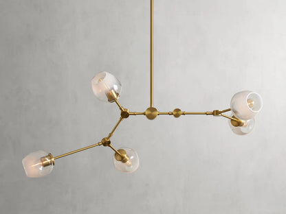 Noella Bronze Chandelier with Glass Globe Shades — product view 7