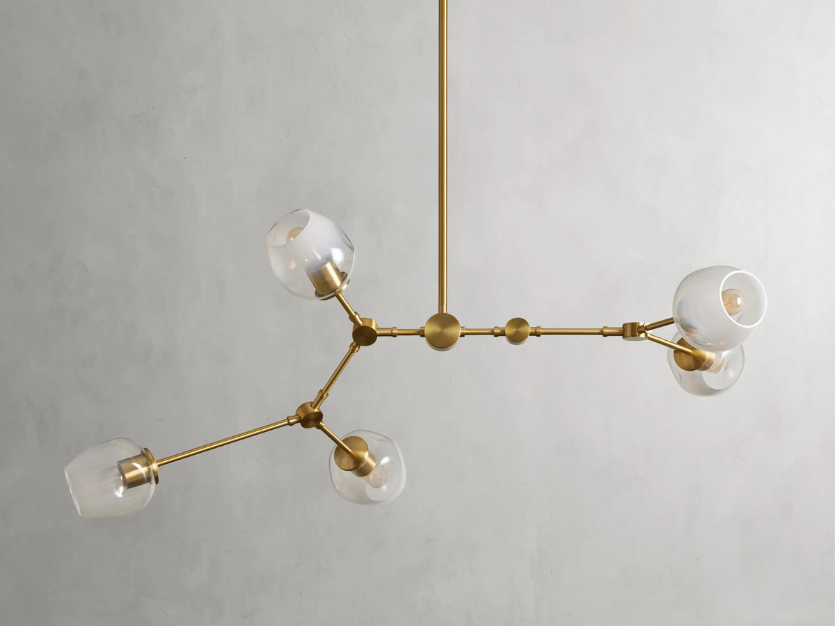 Noella Bronze Chandelier with Glass Globe Shades — product view 8