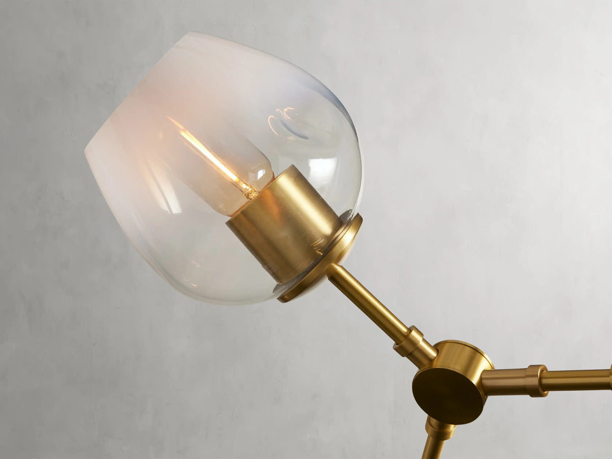 Noella Bronze Chandelier with Glass Globe Shades — product view 9