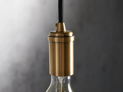 Brass Swag Pendant in Glass and Steel — product view 4