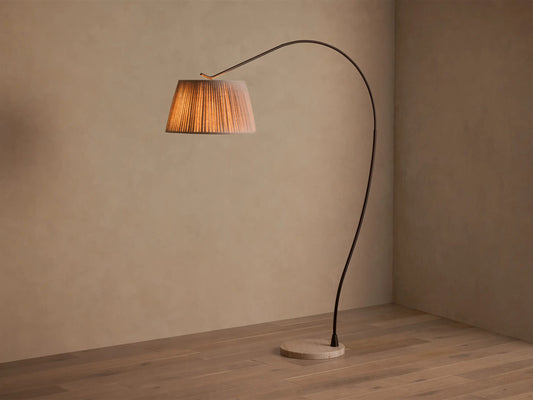 Omari Stone Arc Floor Lamp — product view 1