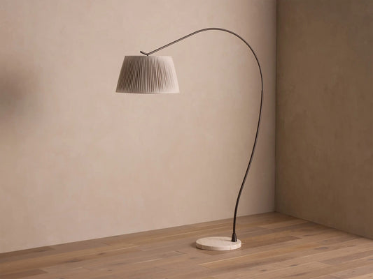 Omari Stone Arc Floor Lamp — product view 2