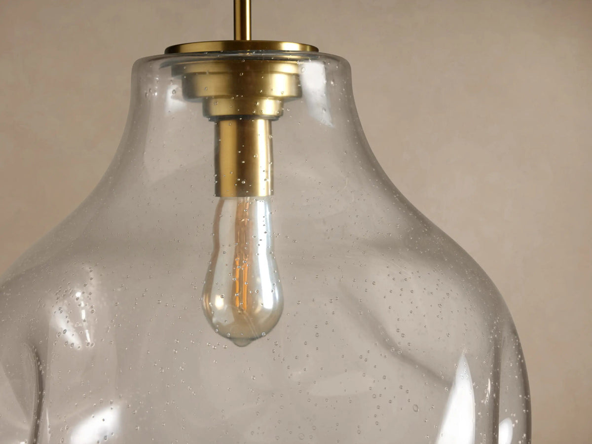 Modern Glass Pendant Organic 16 Inch Light — product view 3