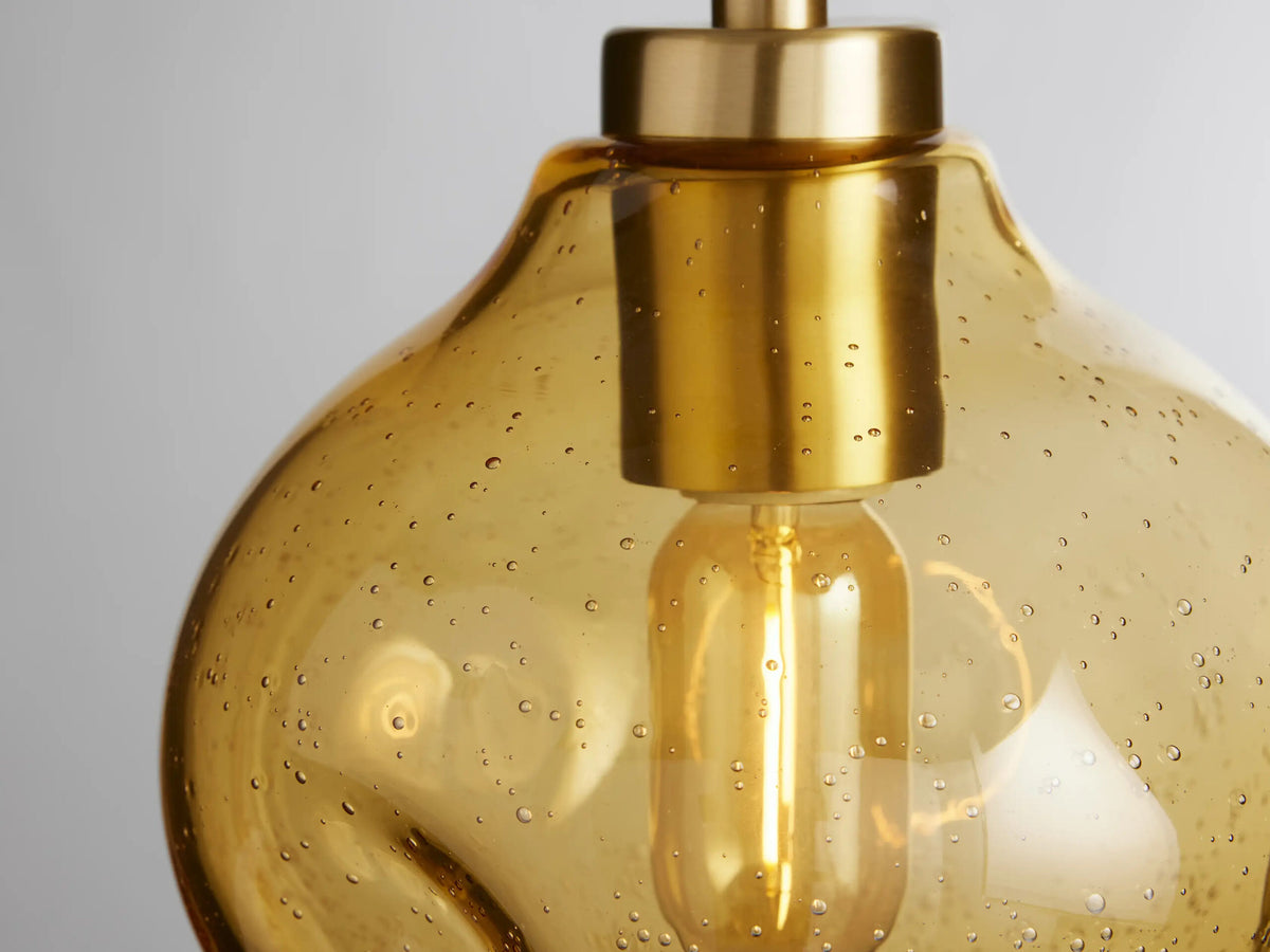 Amber Glass Pendant Organic 8 Inch — product view 3