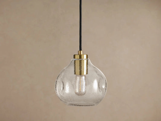 Organic Clear Glass Pendant Light 8 Inch — product view 2