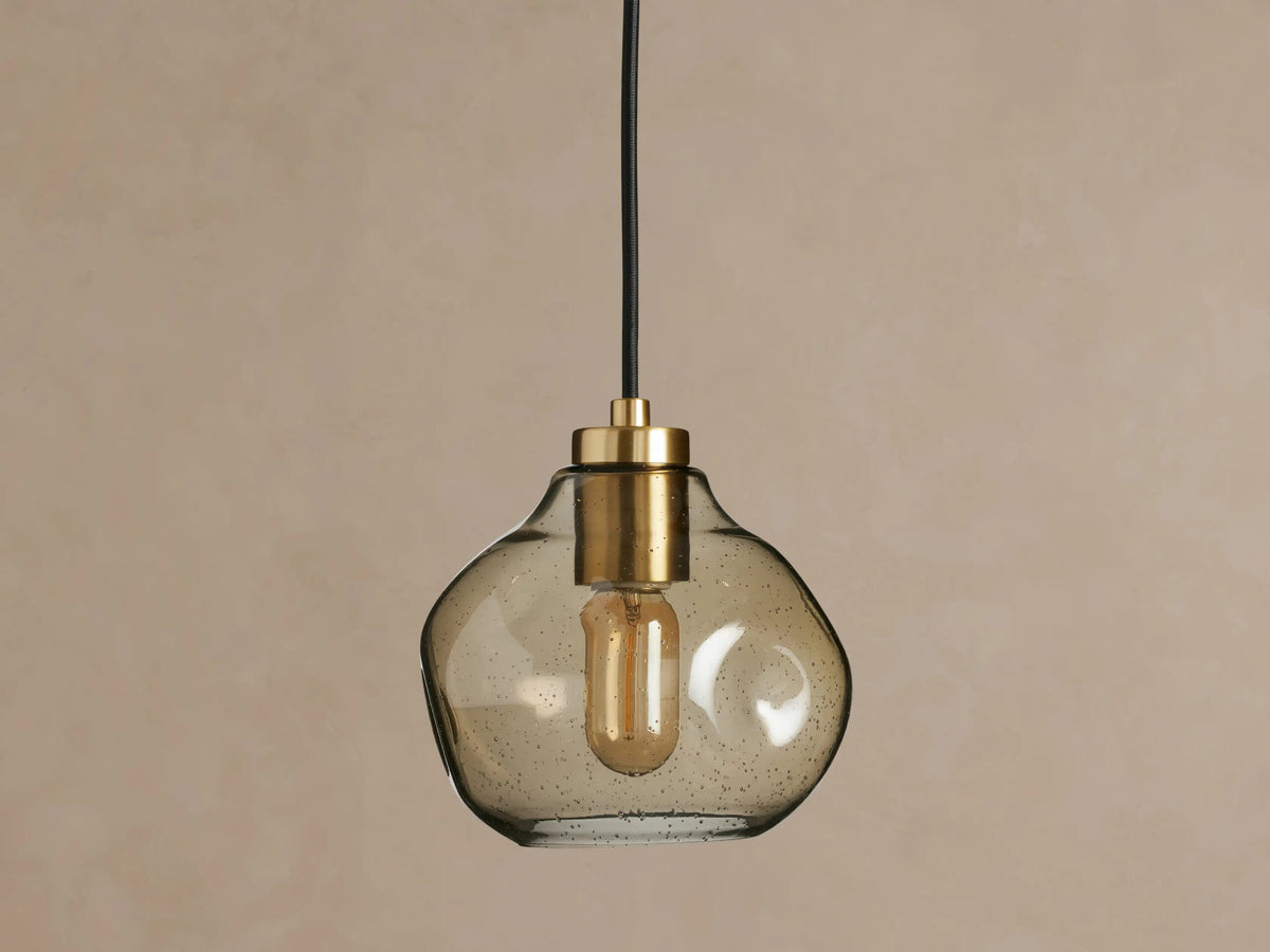 Organic Clear Glass Pendant Light 8 Inch — product view 6