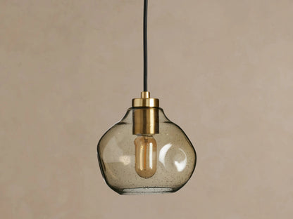 Organic Clear Glass Pendant Light 8 Inch — product view 6