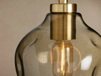 Organic Clear Glass Pendant Light 8 Inch — product view 7