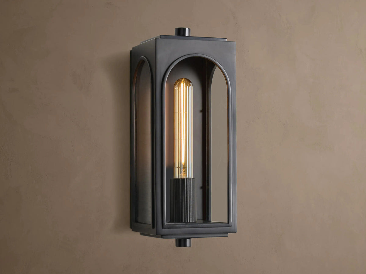 Palladian Brass Sconce with Arched Glass — product view 10