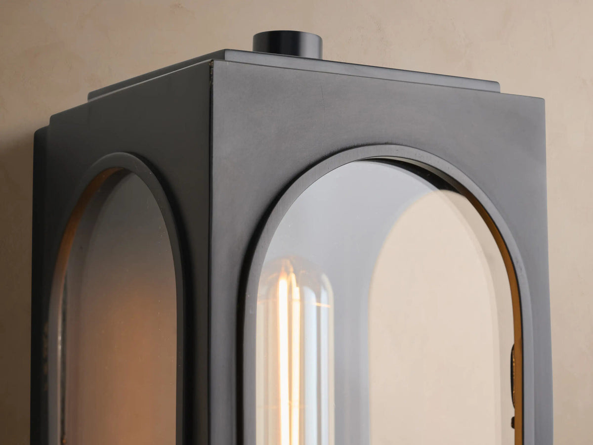Palladian Brass Sconce with Arched Glass — product view 12