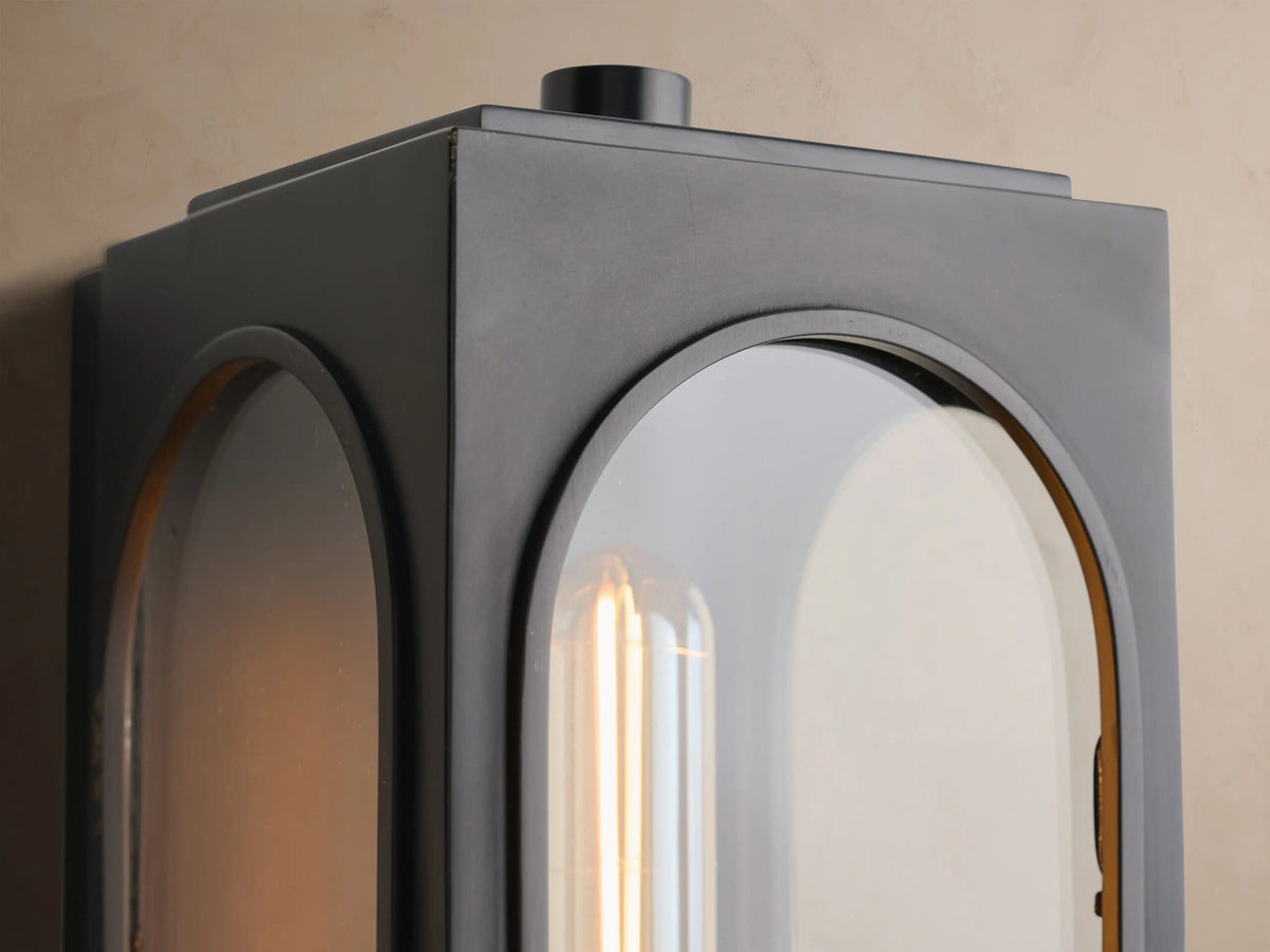 Palladian Brass Sconce with Arched Glass — product view 15