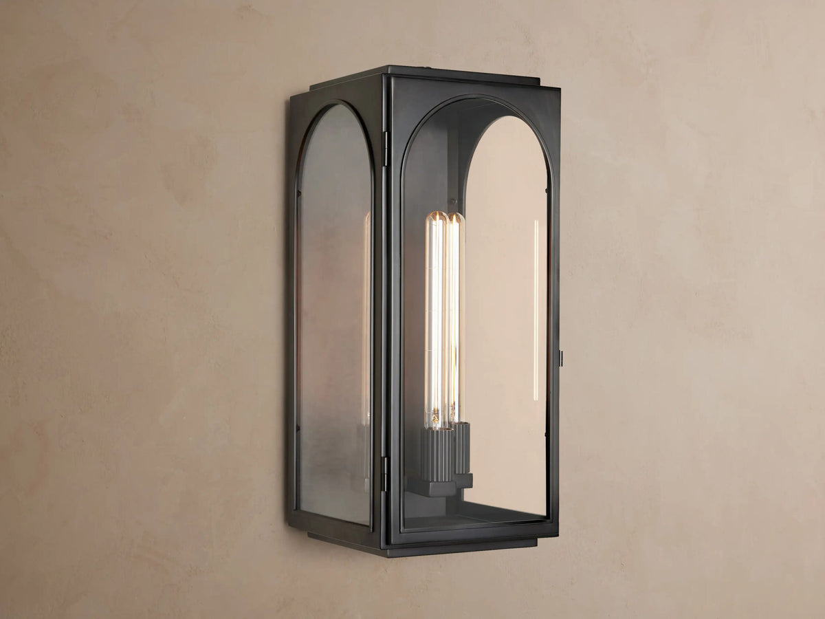 Palladian Brass Sconce with Arched Glass — product view 17