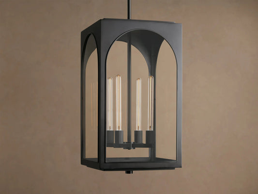 Palladian Brass Pendant Light 28 Inch Lantern — product view 1