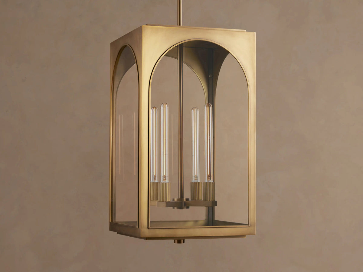 Palladian Brass Pendant Light 28 Inch Lantern — product view 5