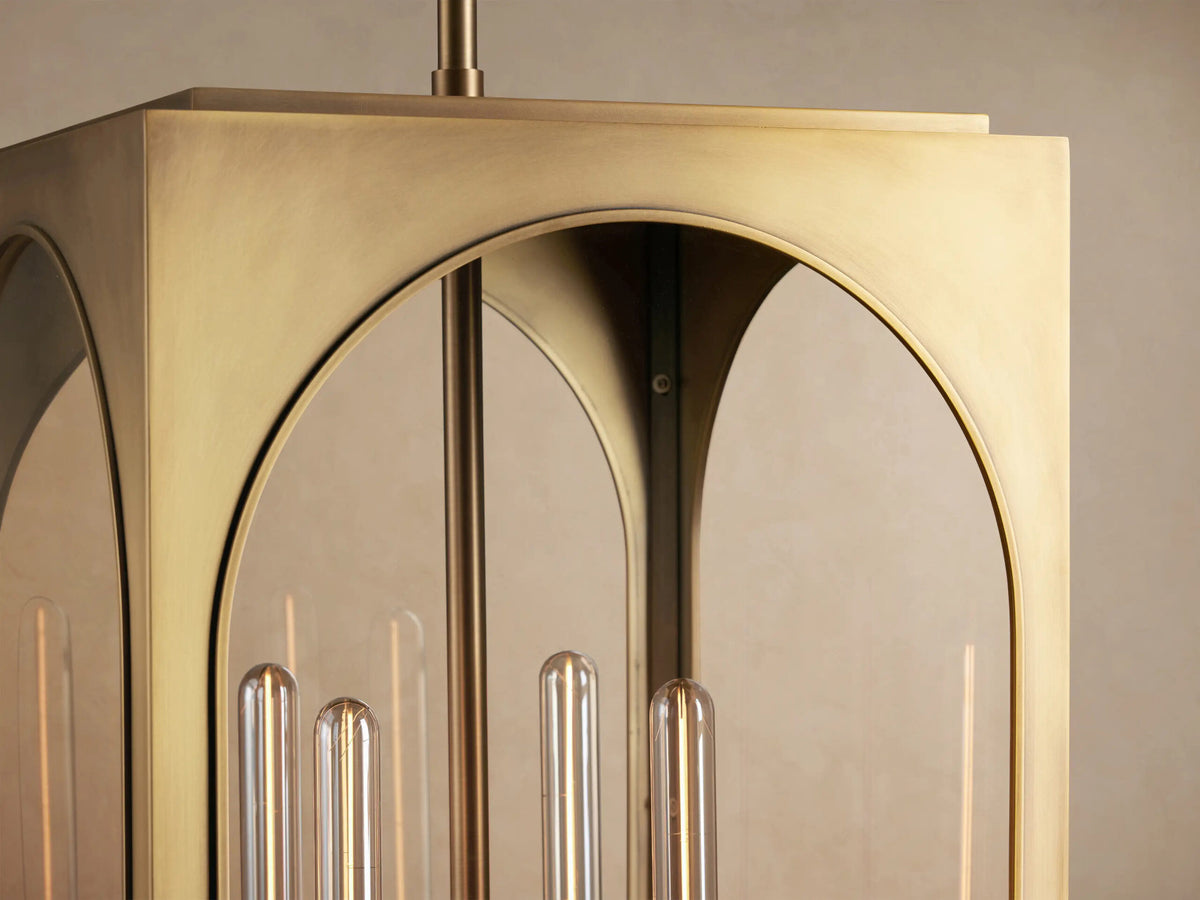 Palladian Brass Pendant Light 28 Inch Lantern — product view 7