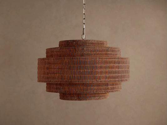 Paloma Rattan Chandelier Natural 28 Inch — product view 1
