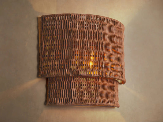 Paloma Rattan Wall Sconce — product view 1