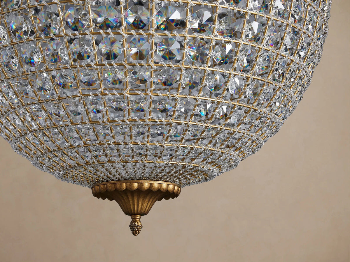 Crystal Globe Light Round Chandelier