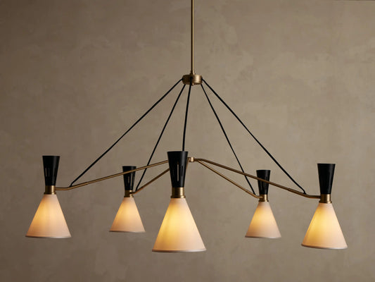 Brass Chandelier Ramsey Round 5 Light — product view 1