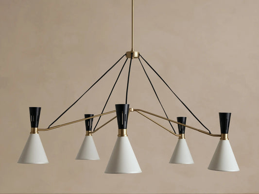 Brass Chandelier Ramsey Round 5 Light — product view 2