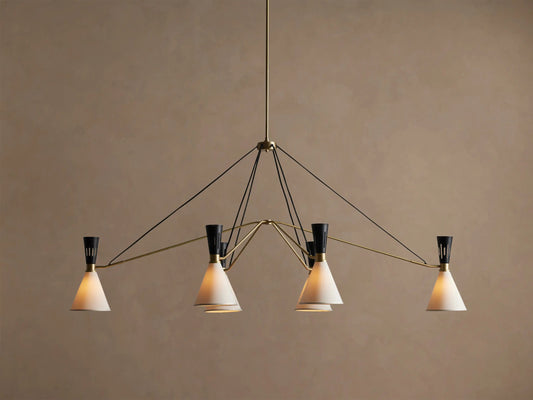 Ramsey Brass Linear Light Chandelier — product view 1