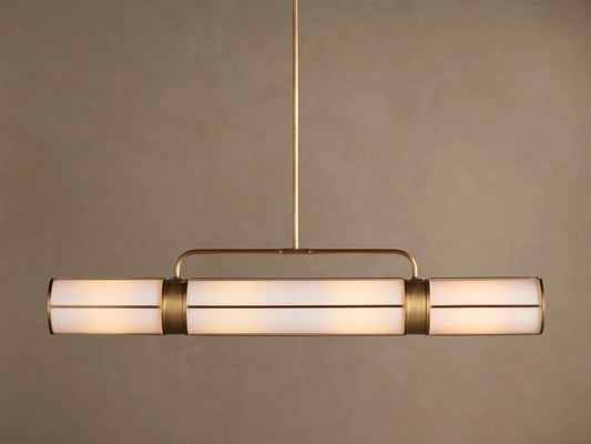 Remming Brass Linear Light 54 Inch Chandelier — product view 1