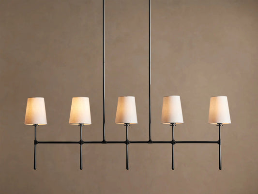 Bronze Linear Light 5 Light Chandelier — product view 1